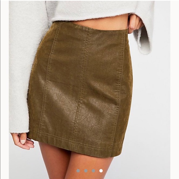 Modern Femme Tan Vegan Suede Mini Skirt - Picture 4 of 4